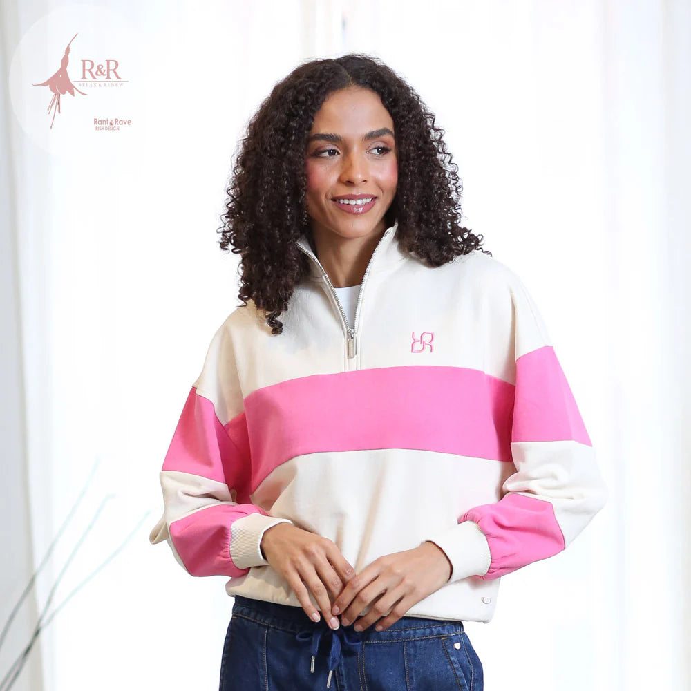 Relax & Renew Eudora Pink Half Zip