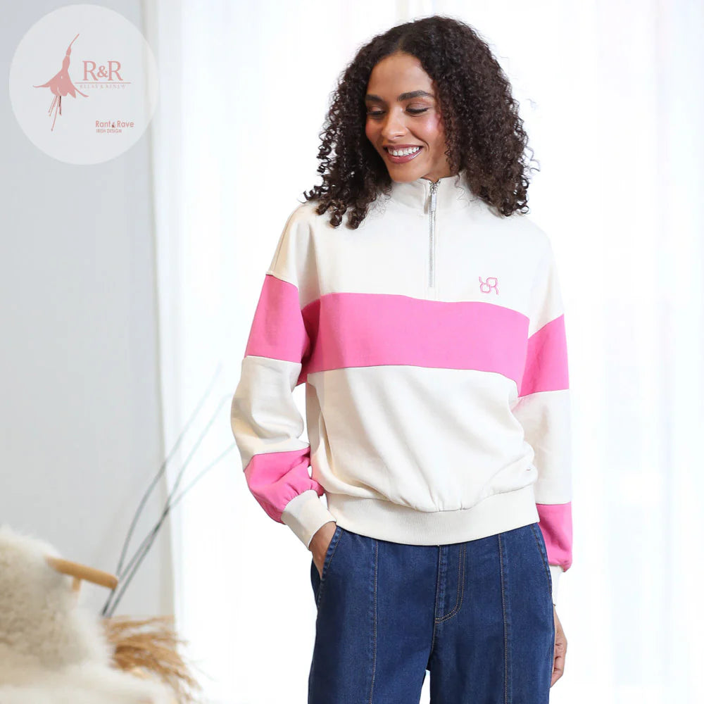 Relax & Renew Eudora Pink Half Zip