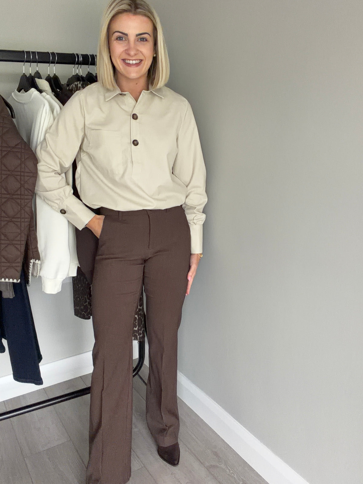 Freequent Mole/Taupe Trousers