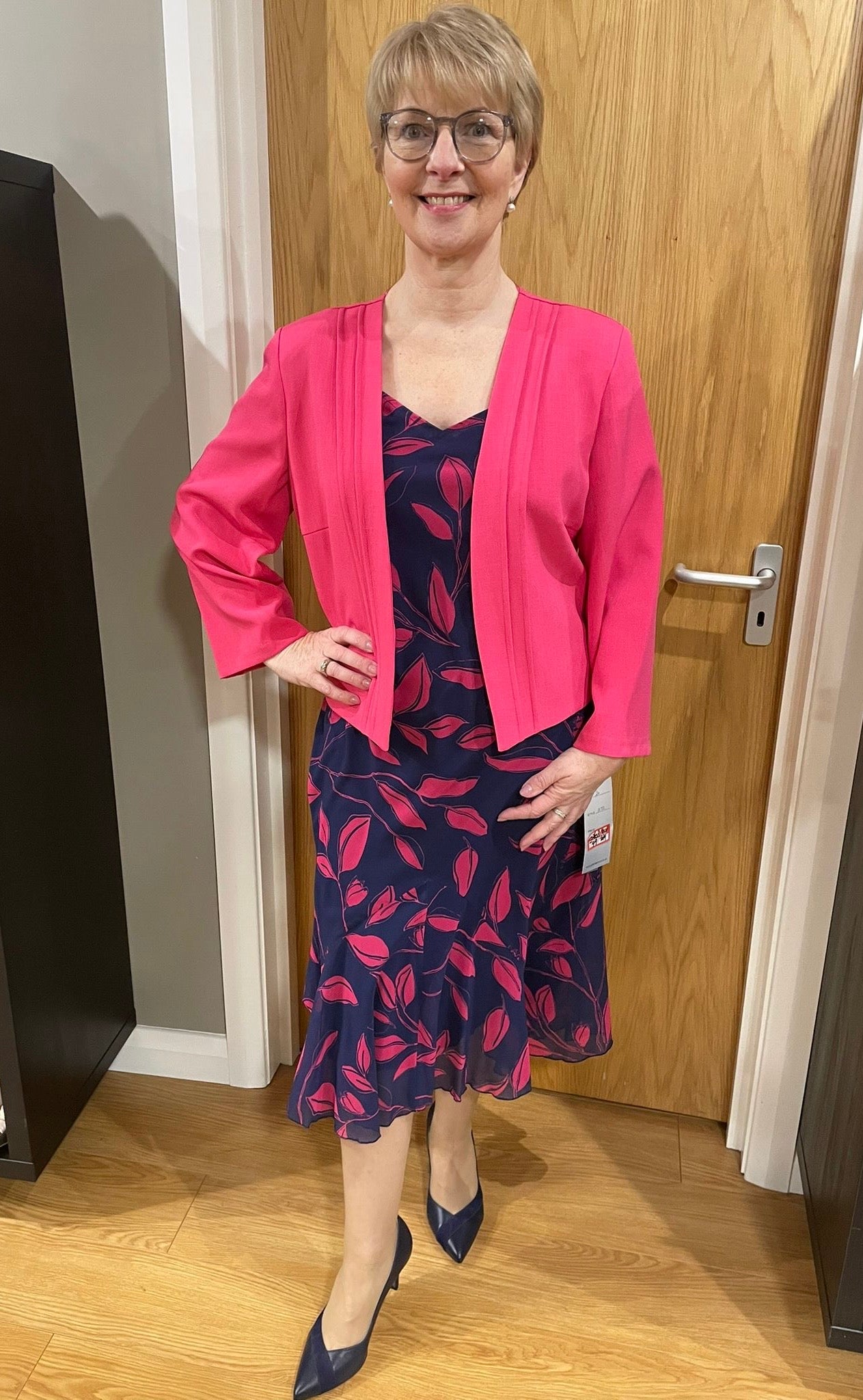 Glitz Cerise/Navy Two Piece