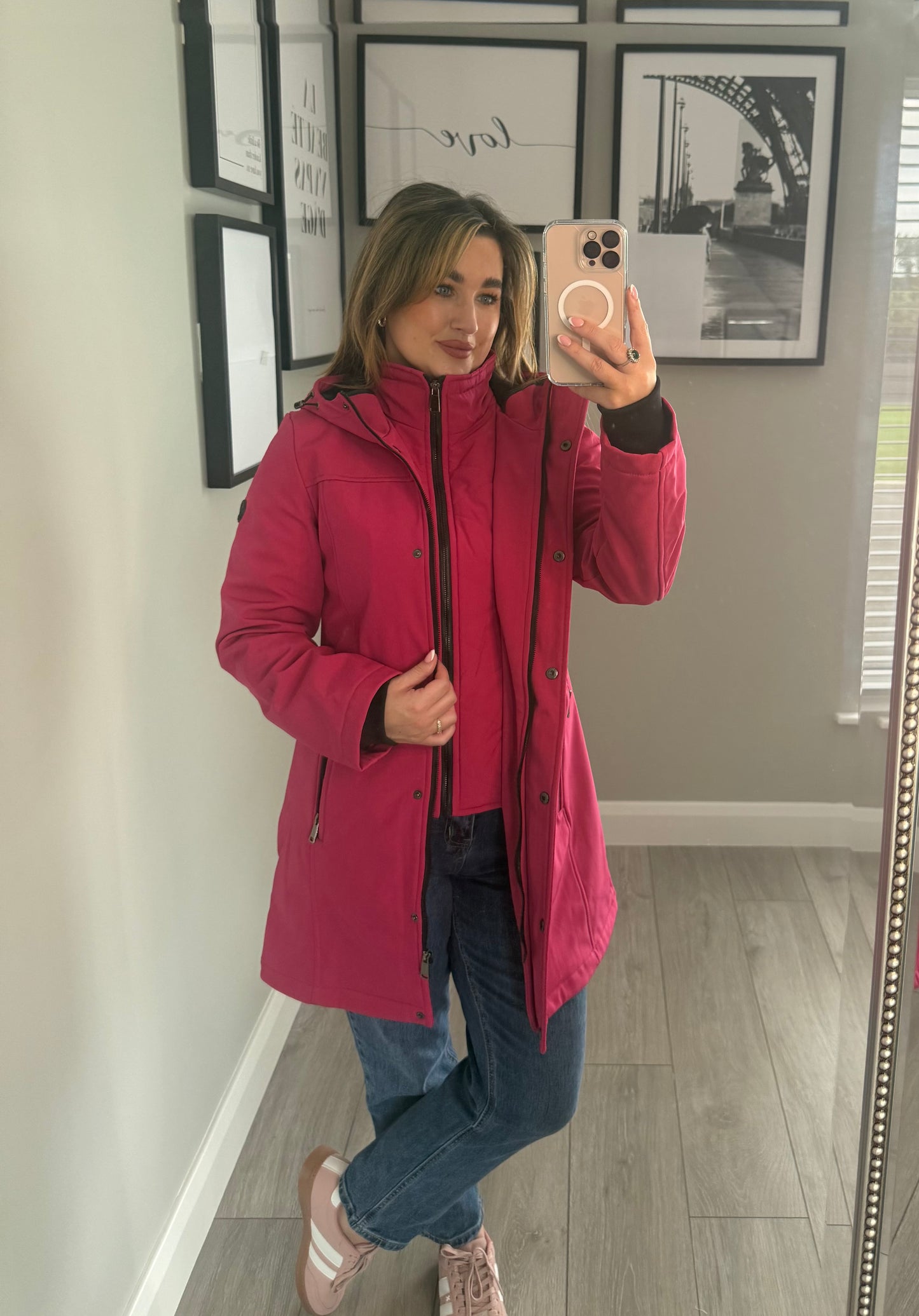 Relax & Renew Camilla Cerise Pink Coat