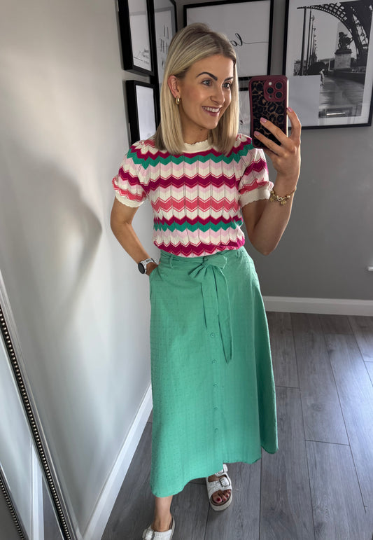 Rant & Rave Mavis Pink SS Jumper