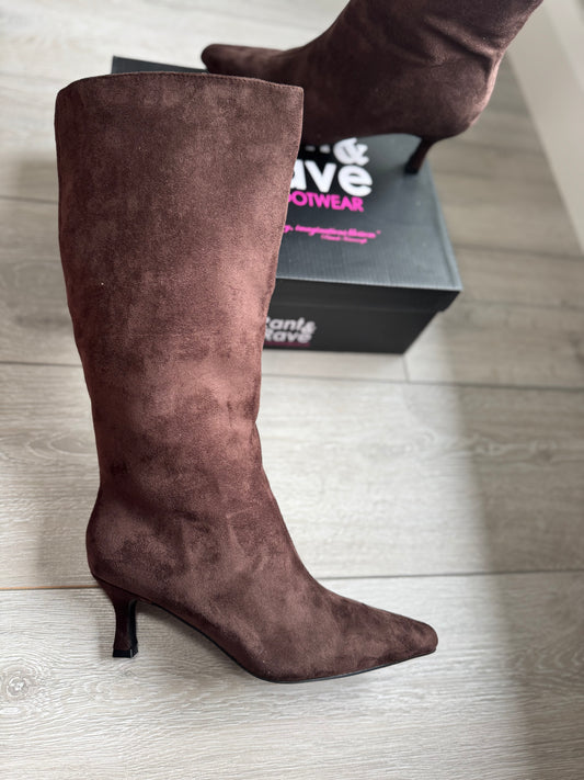 Rant & Rave Daisy Chocolate Long Boot