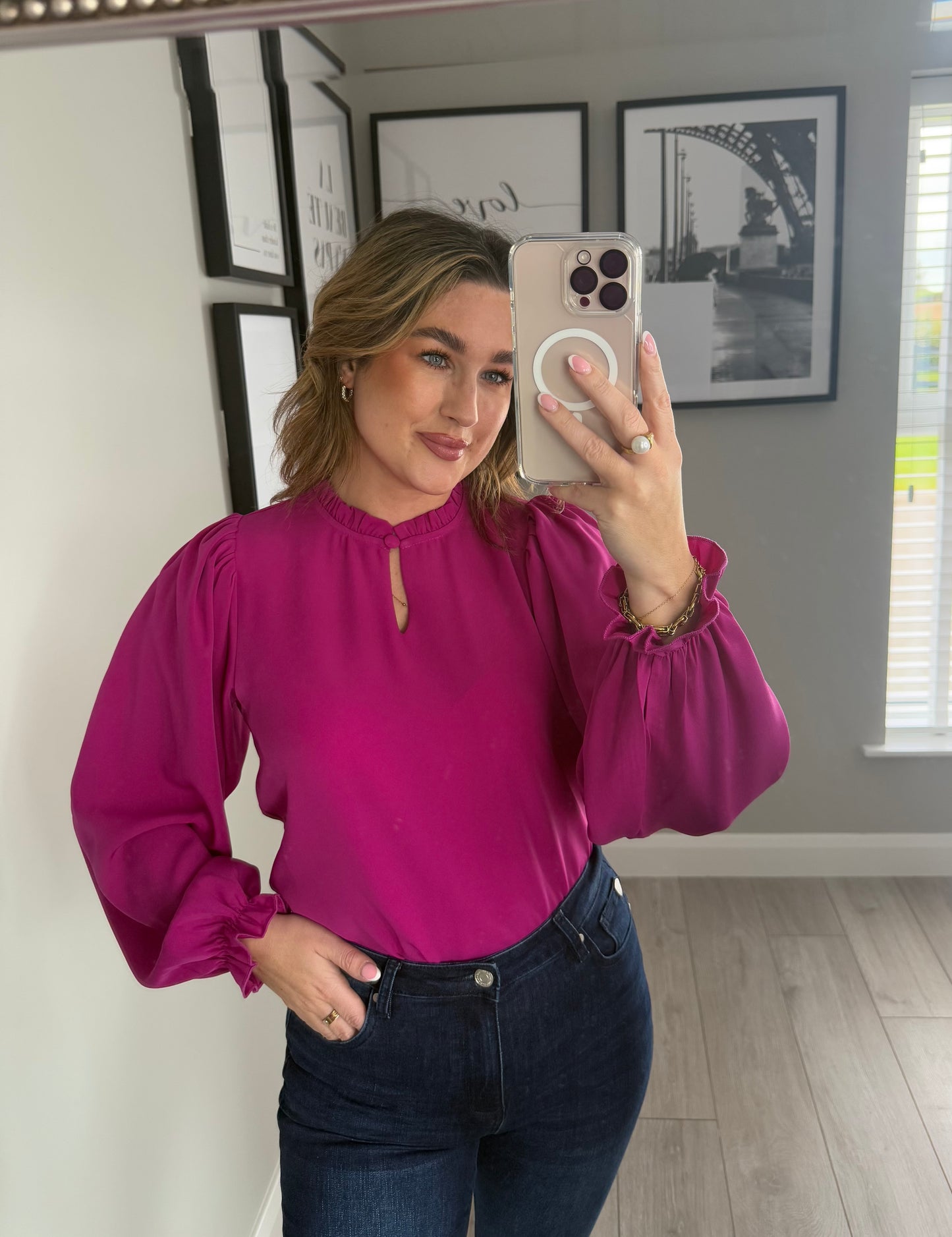 Rant & Rave Fee Magenta Top