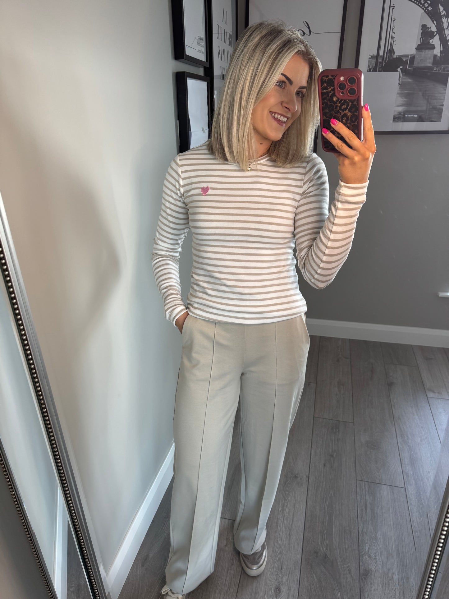 Kaffe KAjenny Feather Grey Straight Pant