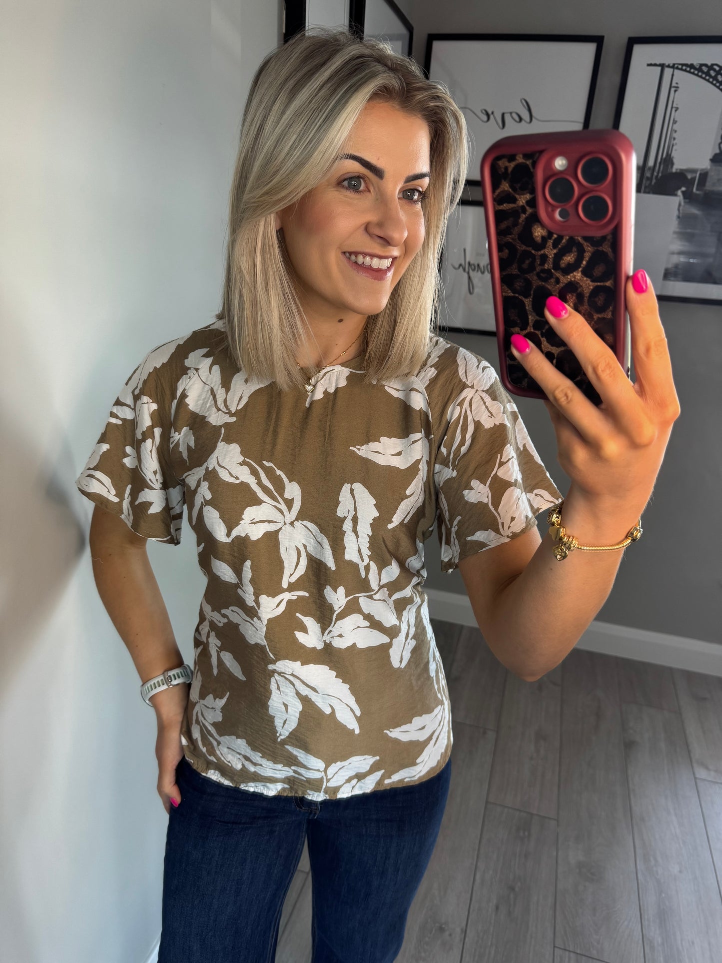 Kaffe KAmario Oak Chalk Print Blouse