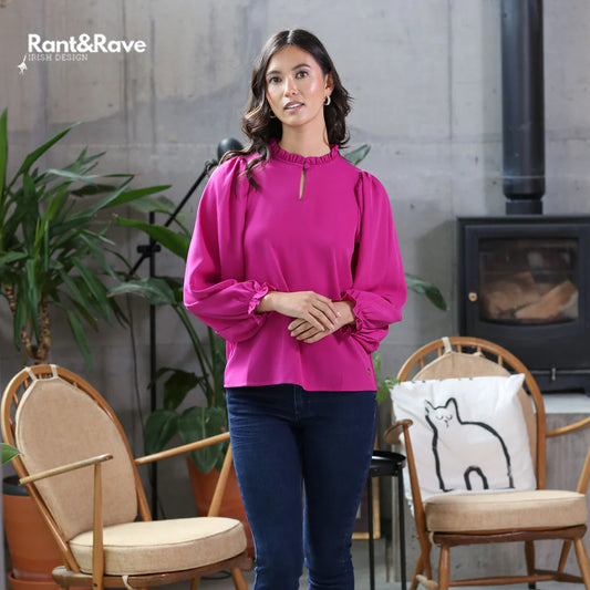 Rant & Rave Fee Magenta Top