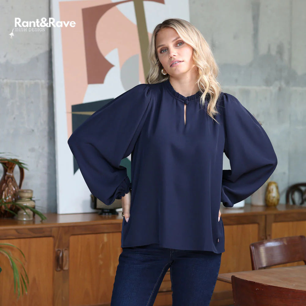 Rant & Rave Fee Navy Top
