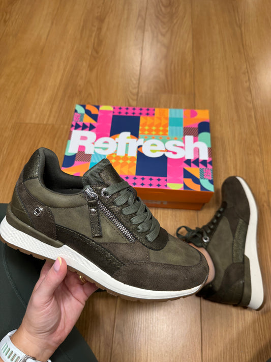 Refresh Khaki Zip Trainer
