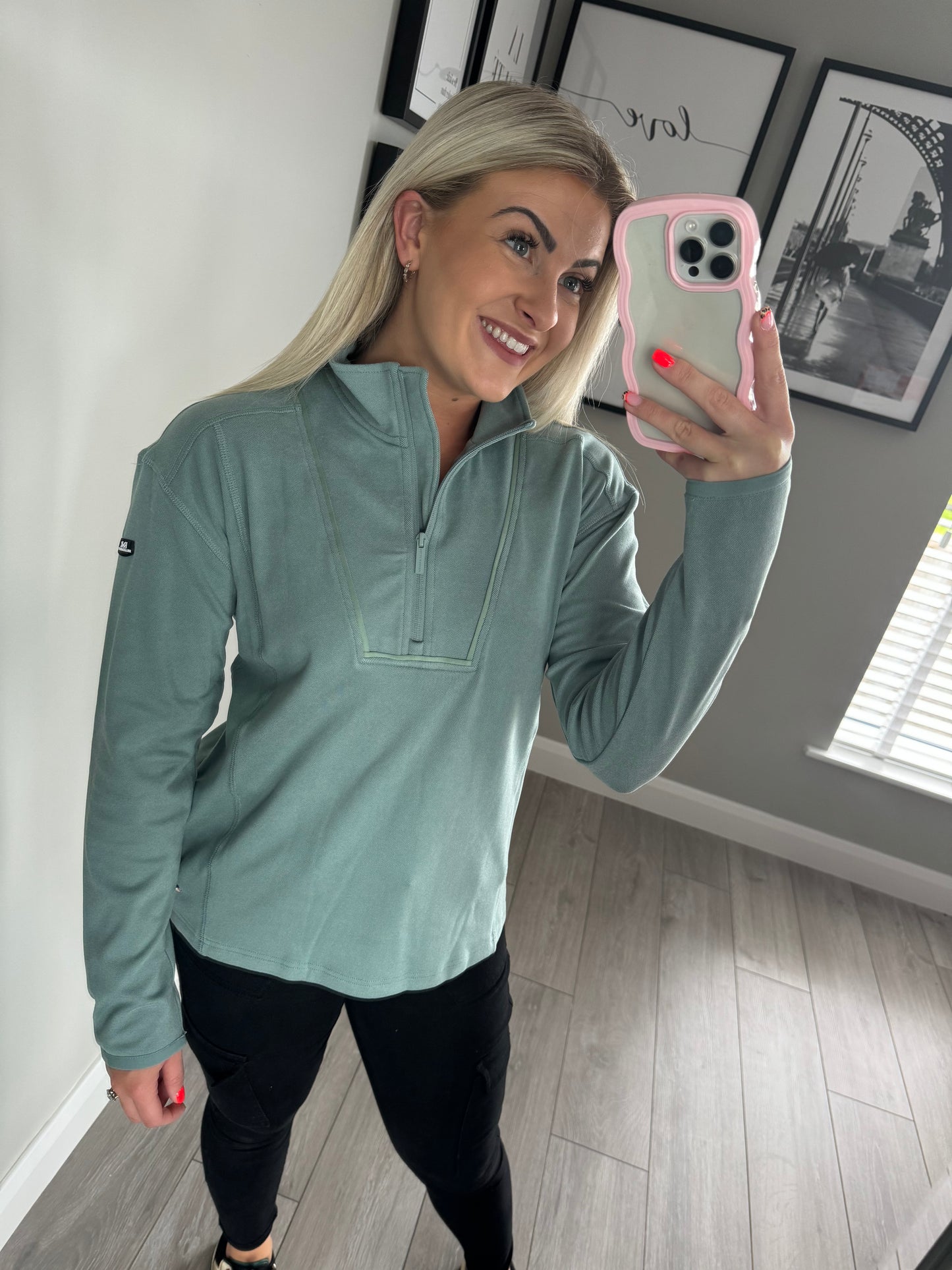 Relax & Renew Tessa Sage Half Zip