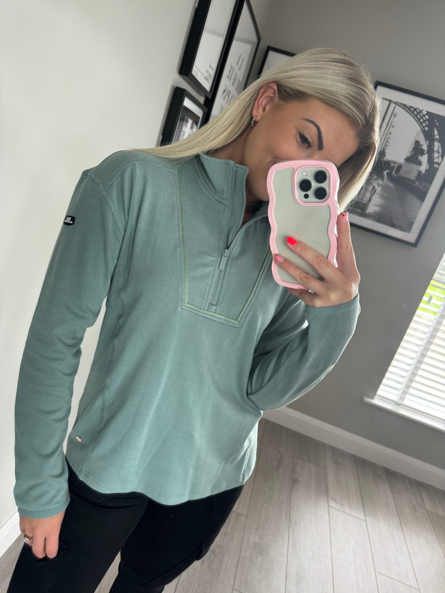 Relax & Renew Tessa Sage Half Zip