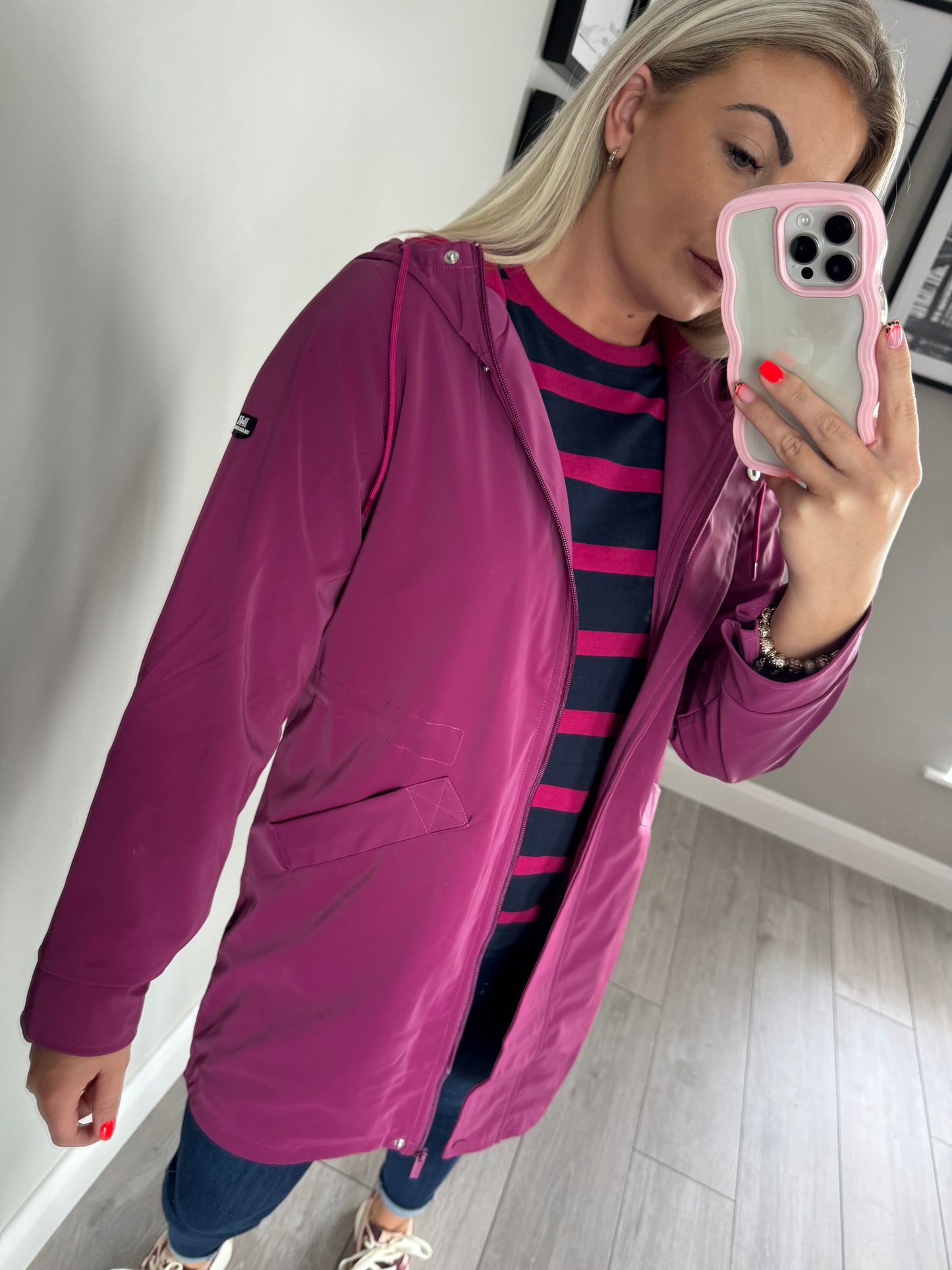 Relax & Renew Aoife Cerise Raincoat