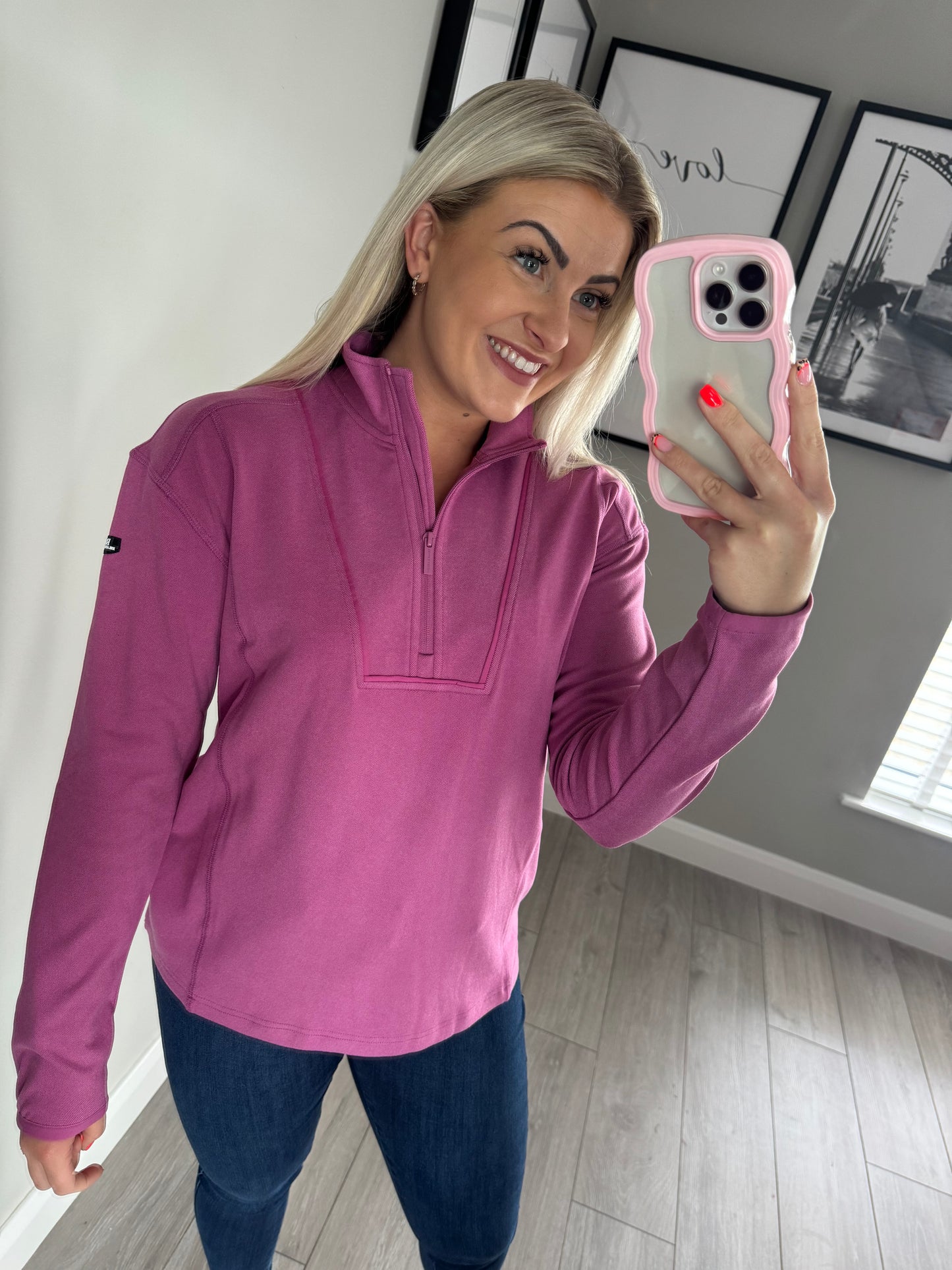 Relax & Renew Tessa Cranberry Half Zip