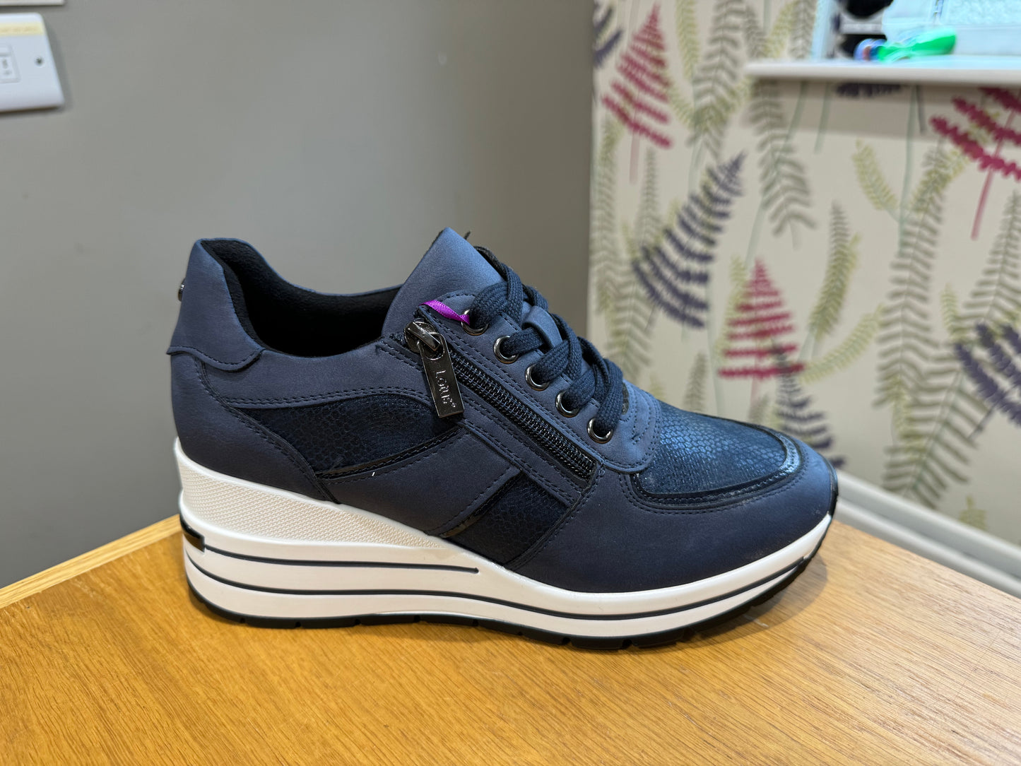 Lotus Jenni Navy Wedge Trainer