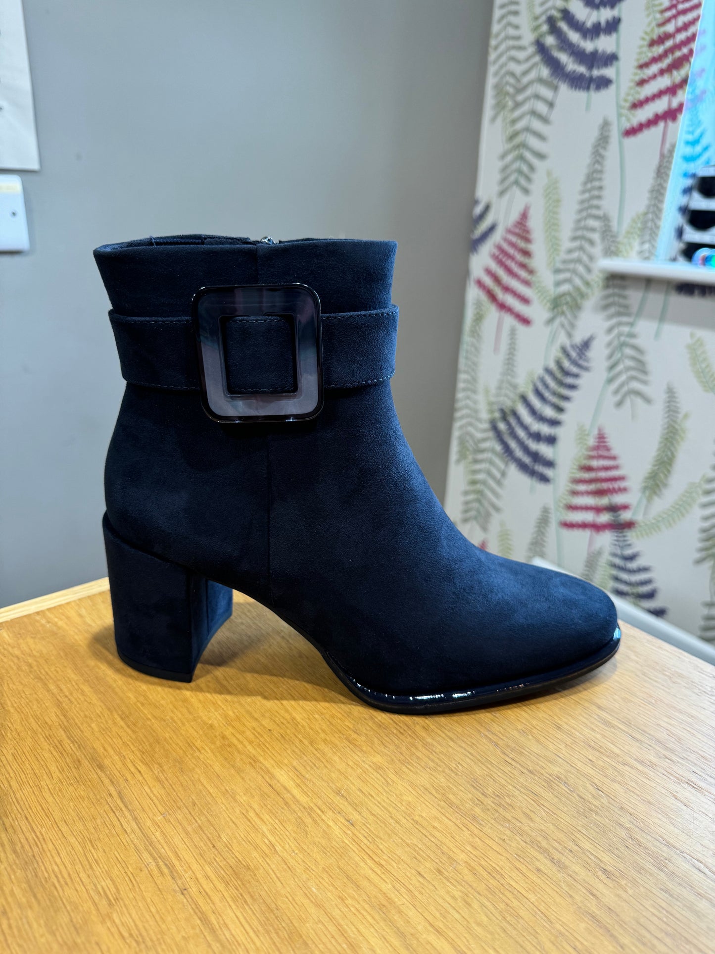 Marco Tozzi Navy Buckle Boot