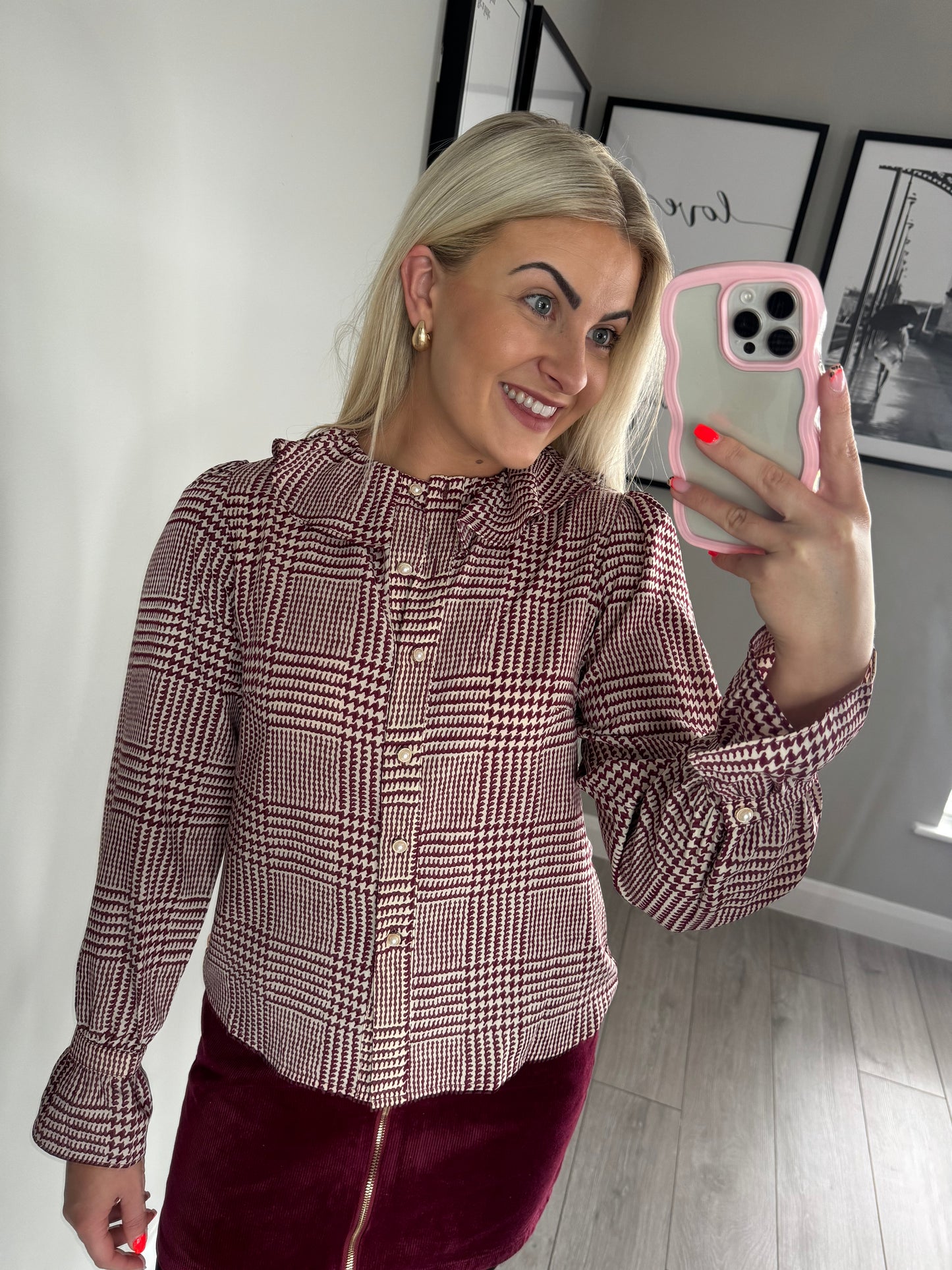 Rant & Rave Enore Burgundy Blouse