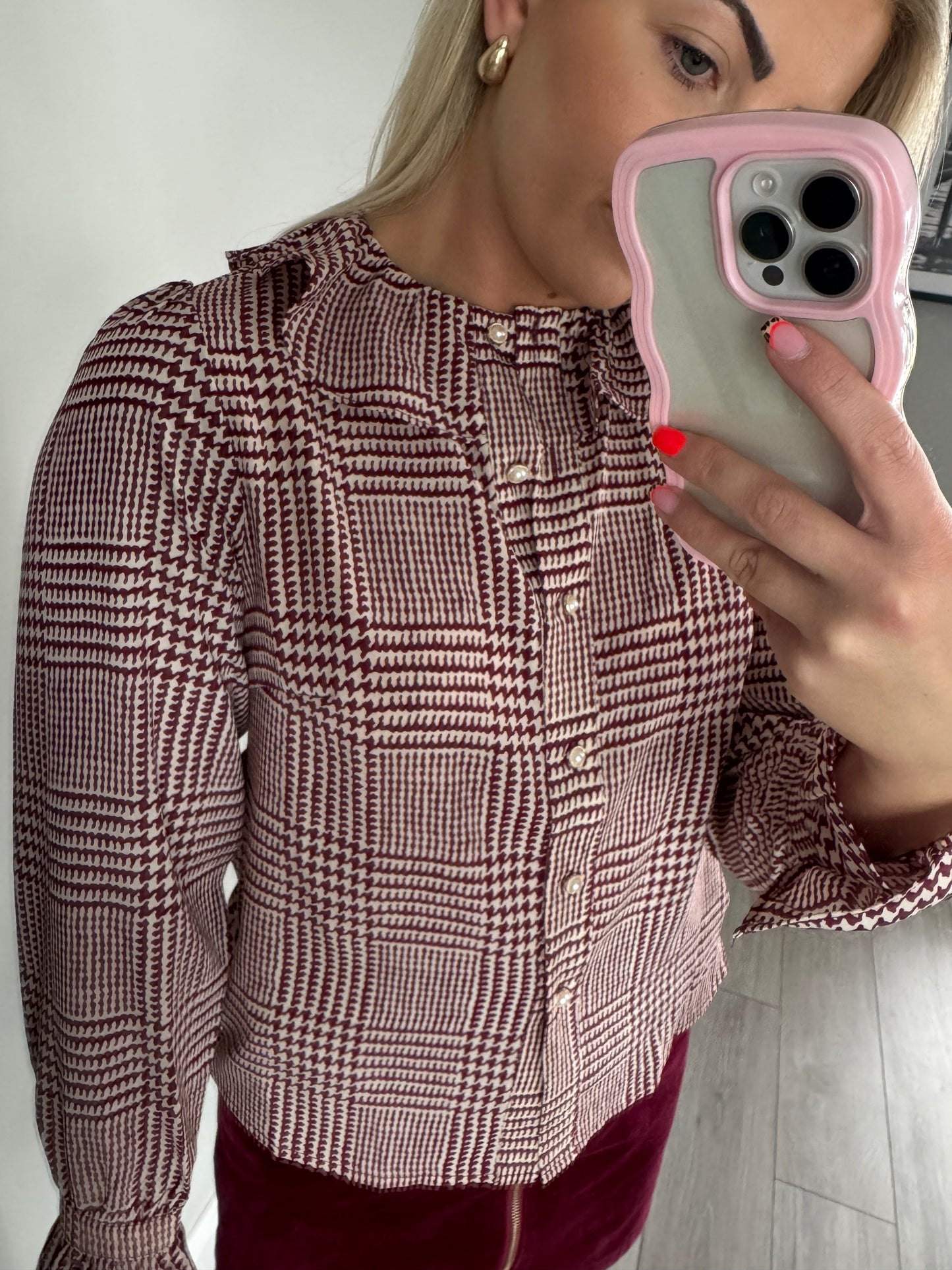 Rant & Rave Enore Burgundy Blouse