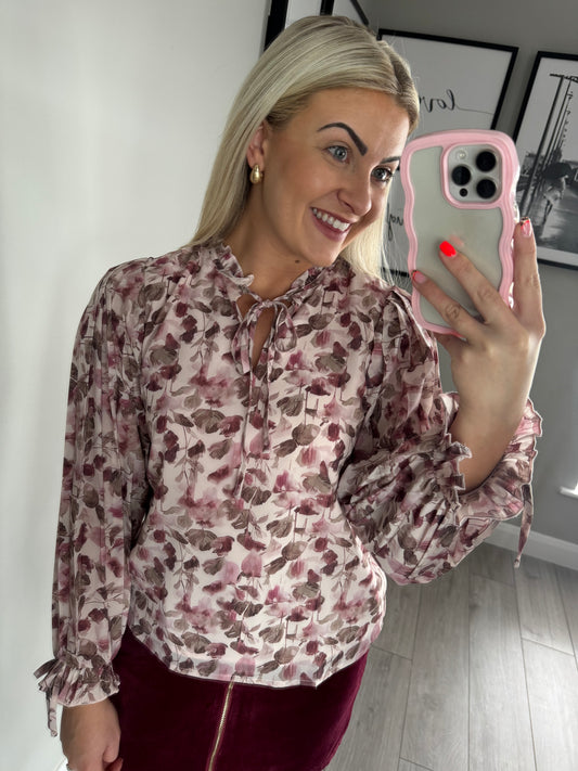 Rant & Rave Elyse Pink Blouse