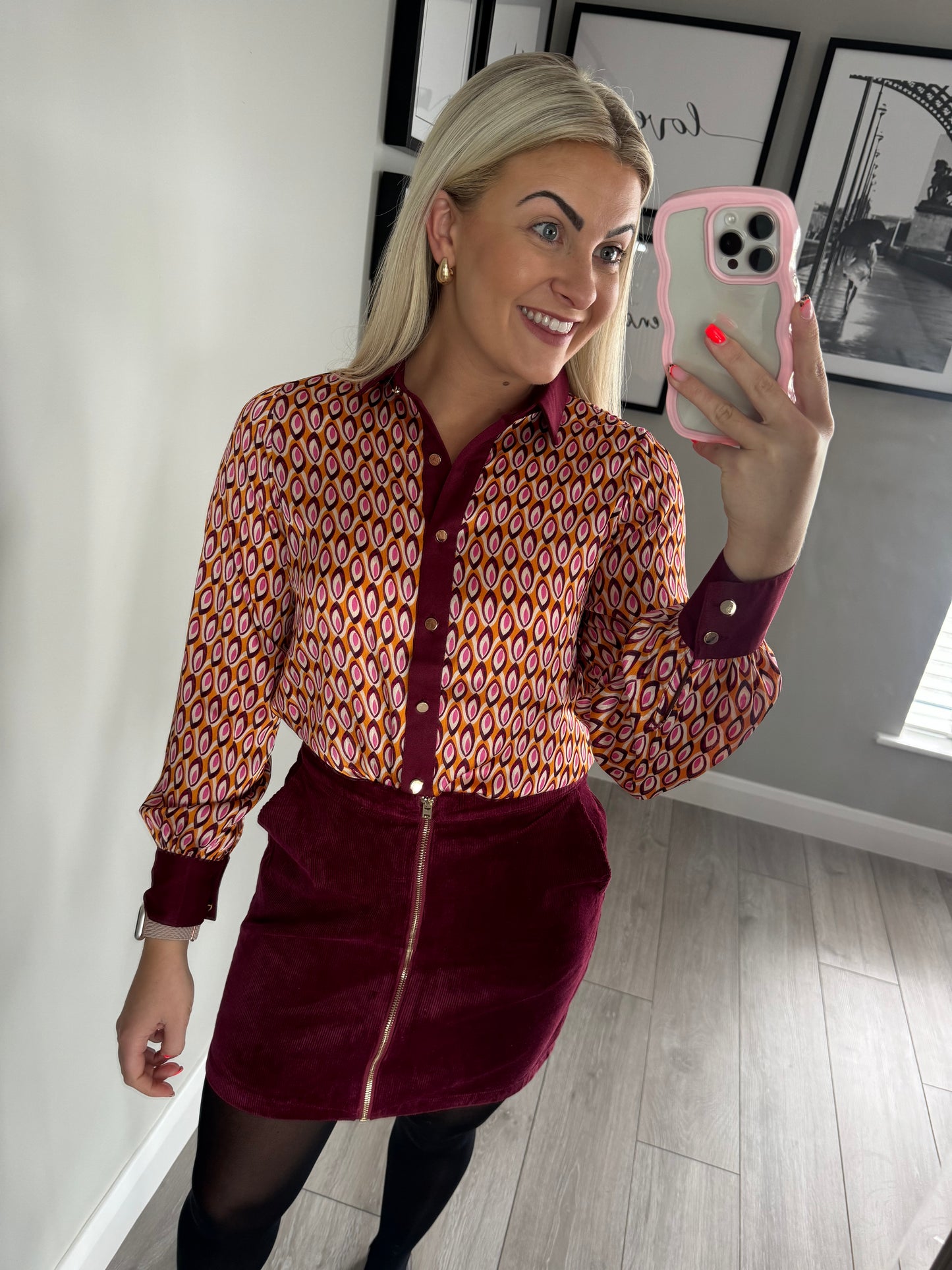 Rant & Rave Susanna Burgundy Shirt