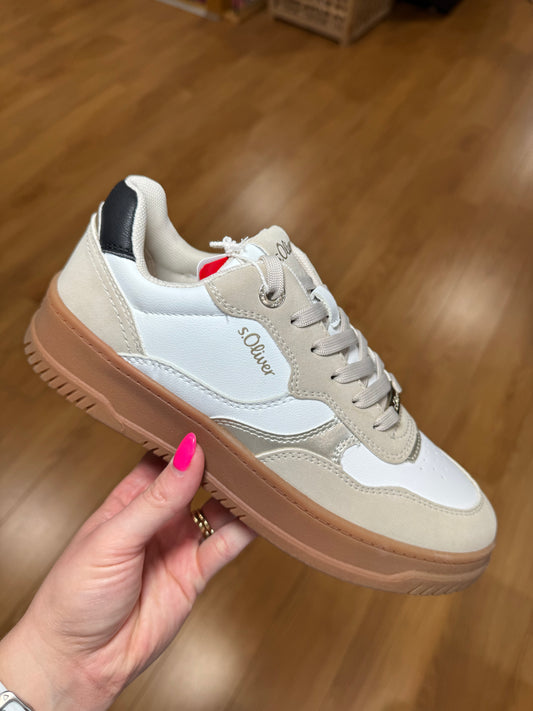 S.Oliver White Multi Gum Trainer