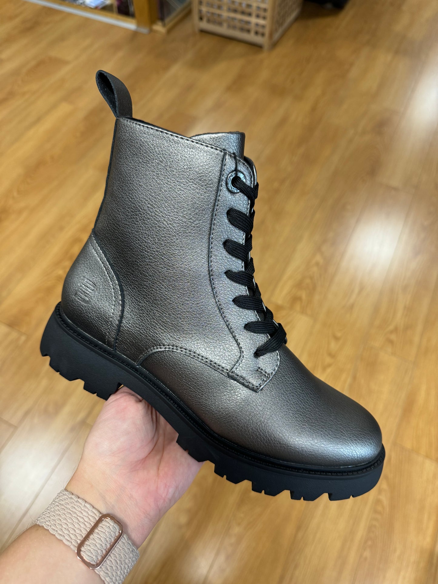 Bagatt Grey Metallic Biker Boot