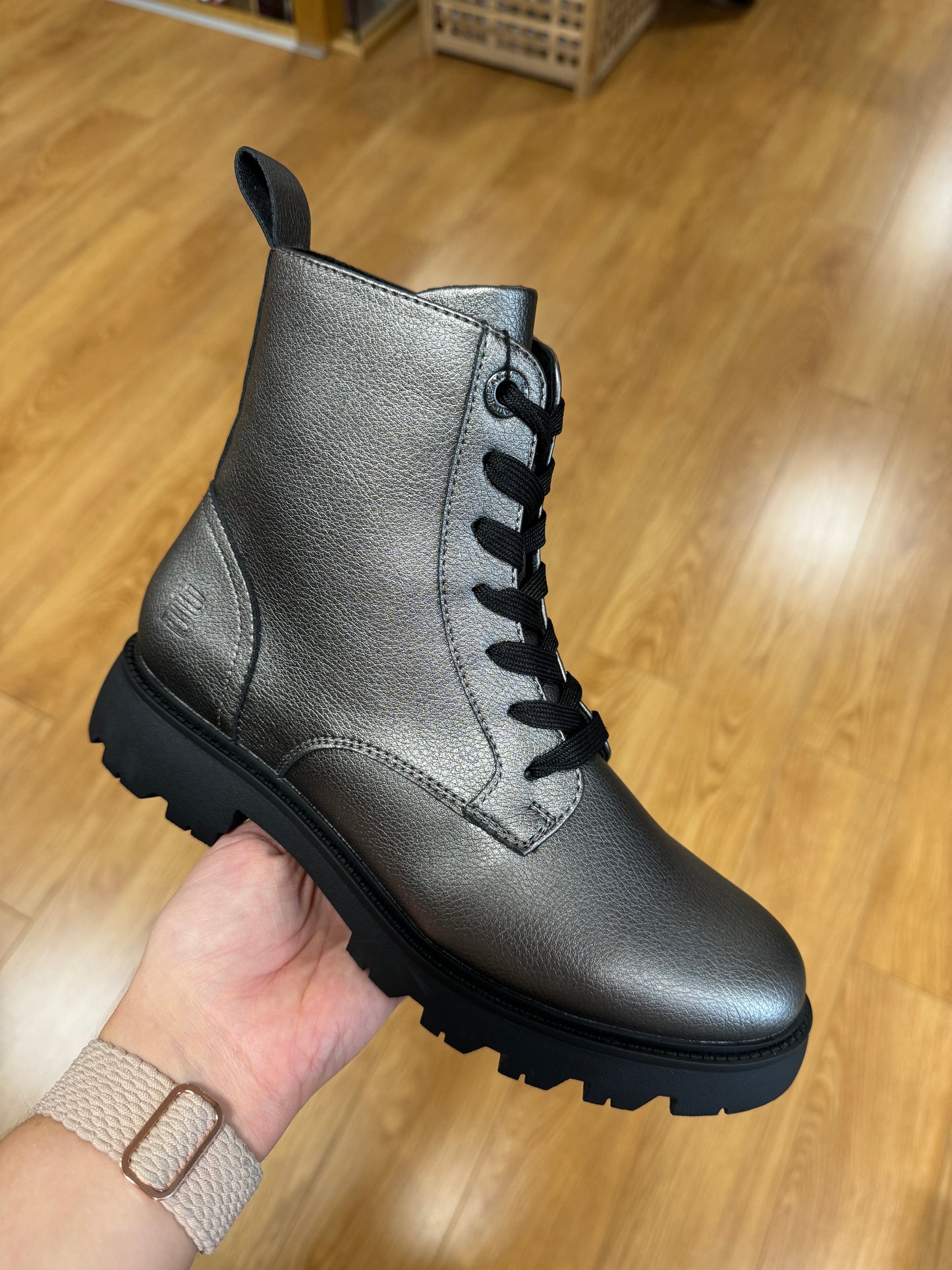 Bagatt Grey Metallic Biker Boot