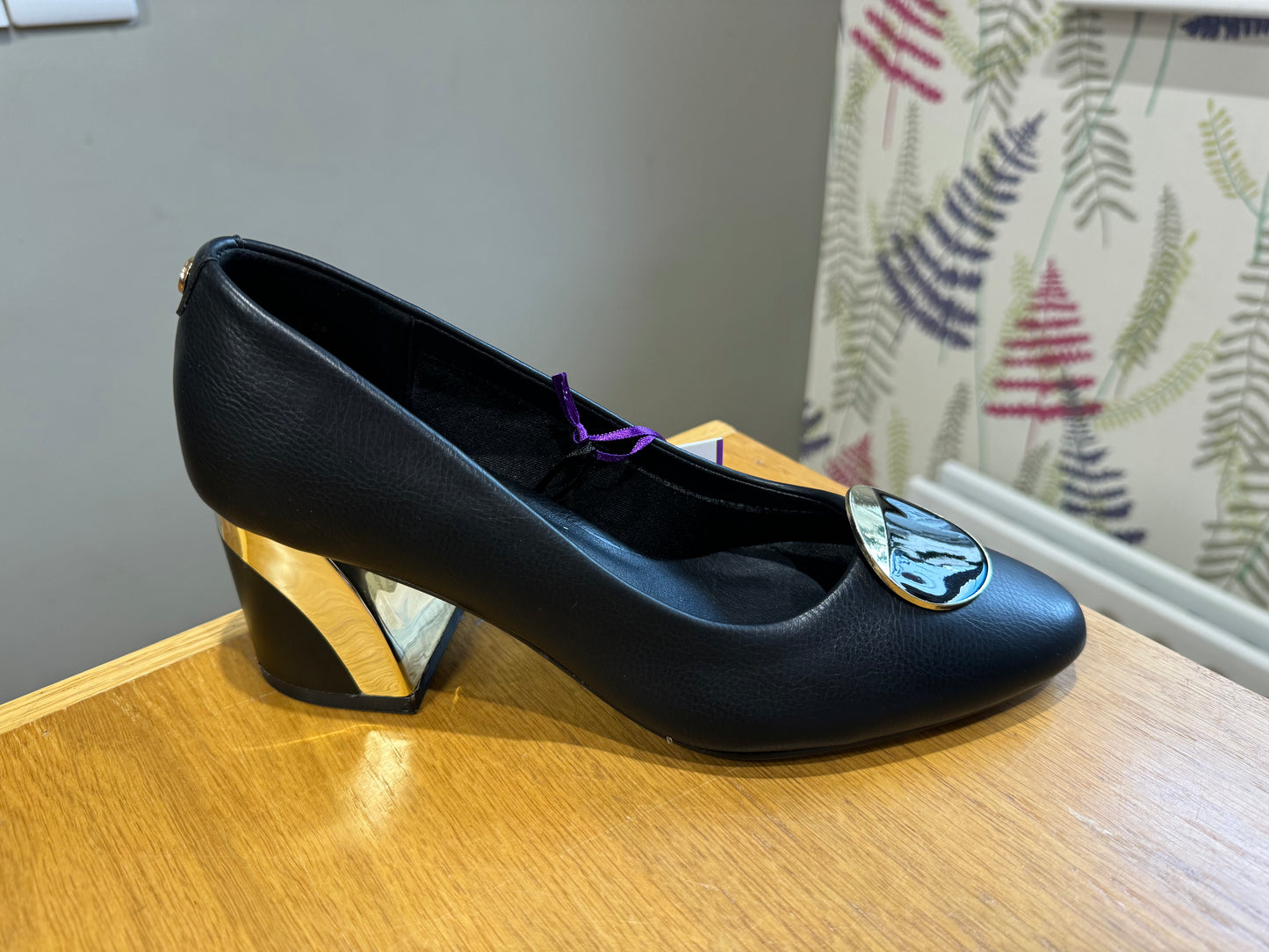 Lotus Lili Black Heeled Shoe