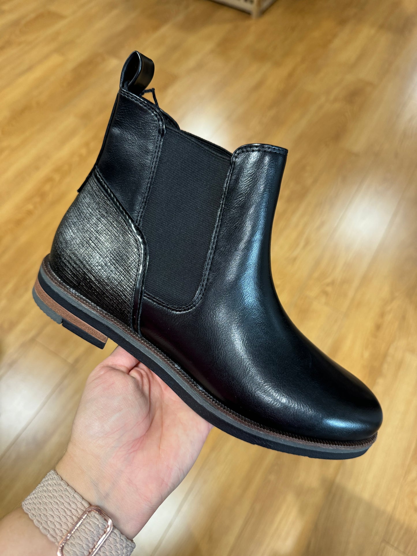 Marco Tozzi Black Chelsea Boot