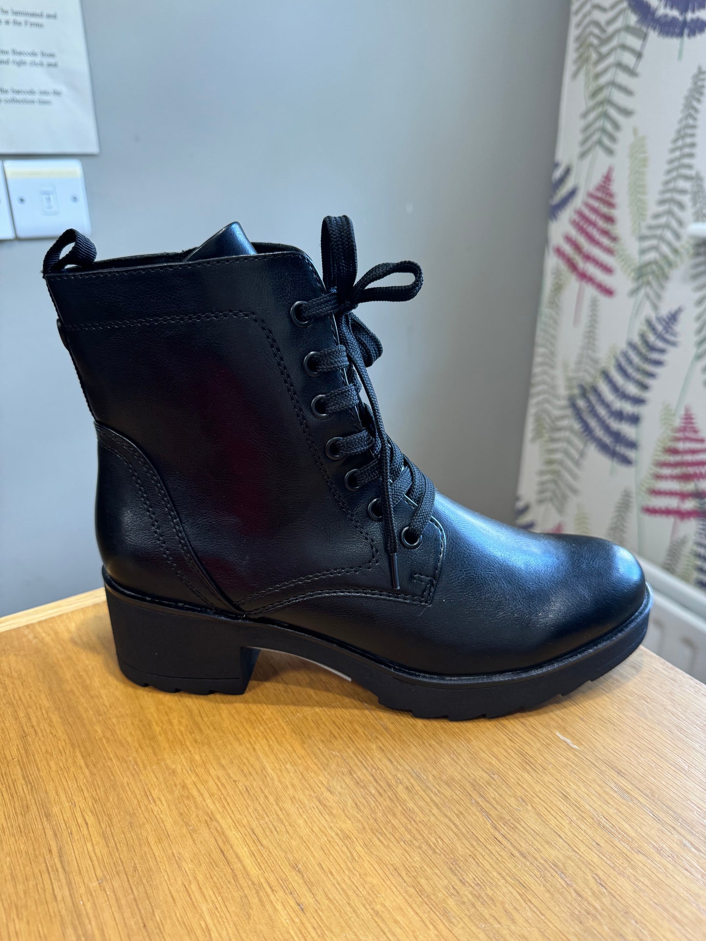 Marco Tozzi Black Lace Up Boot