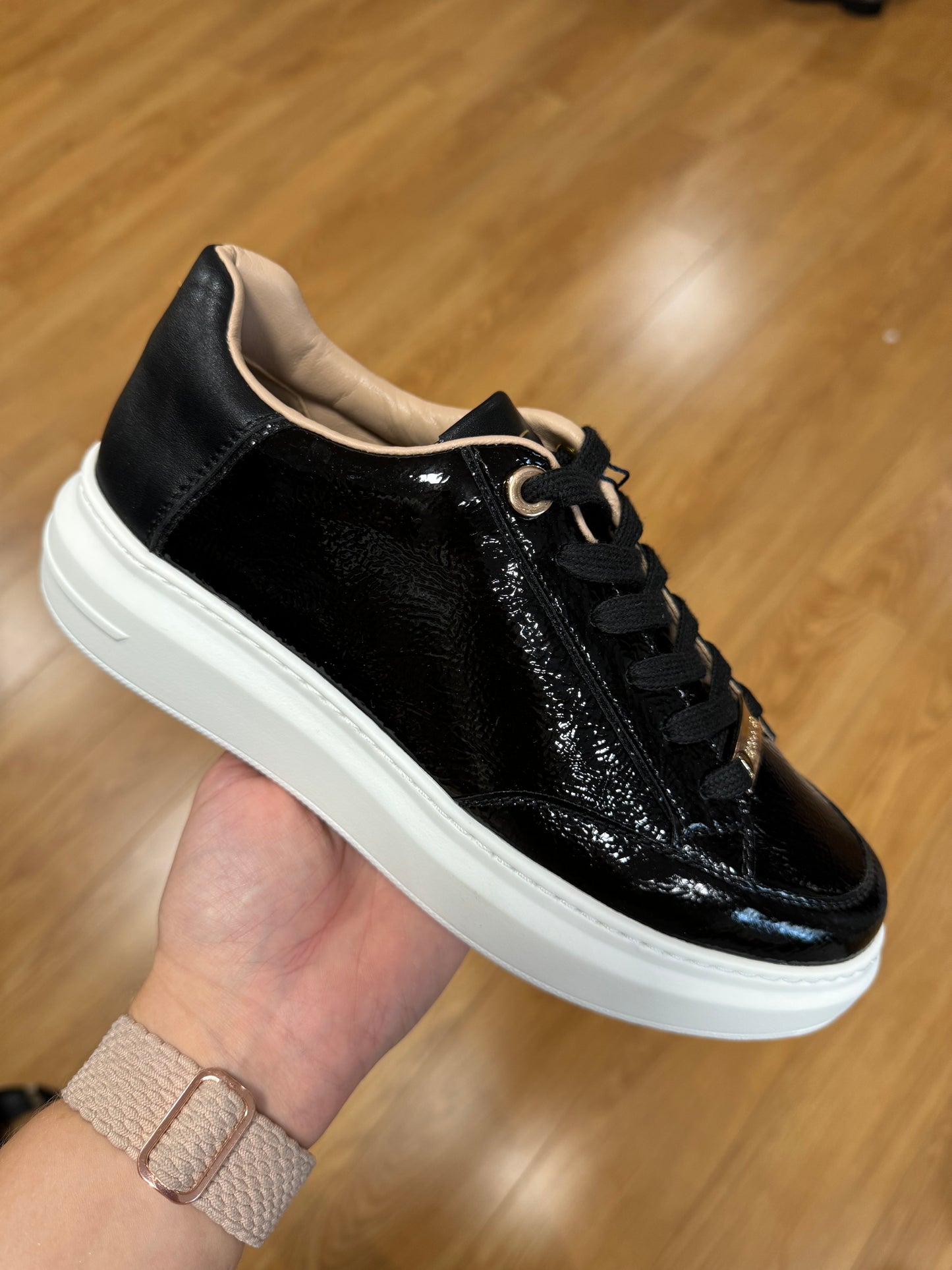 Tommy Bowe for Her Bouland Black Patent Trainer