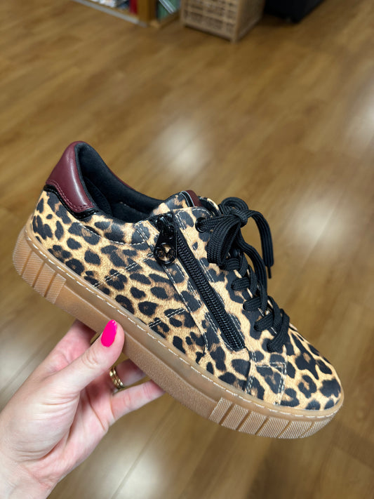 Marco Tozzi Leopard Zip Trainer