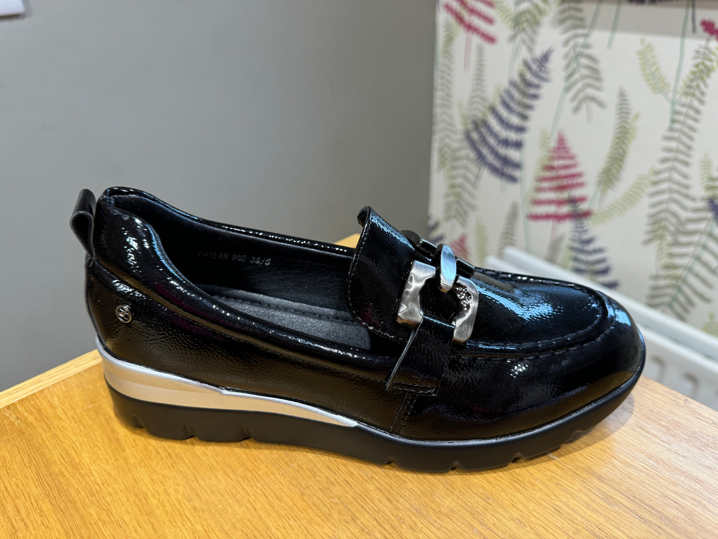 Zanni & Co Chilan Black Patent Wedge Loafer