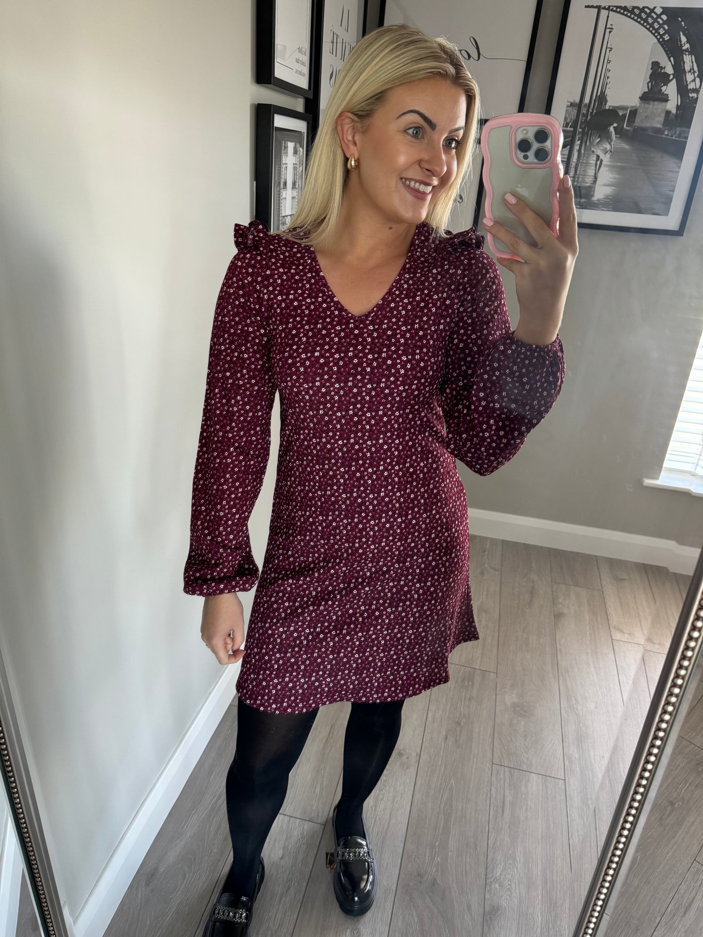 Rant & Rave Delma Burgundy Dress