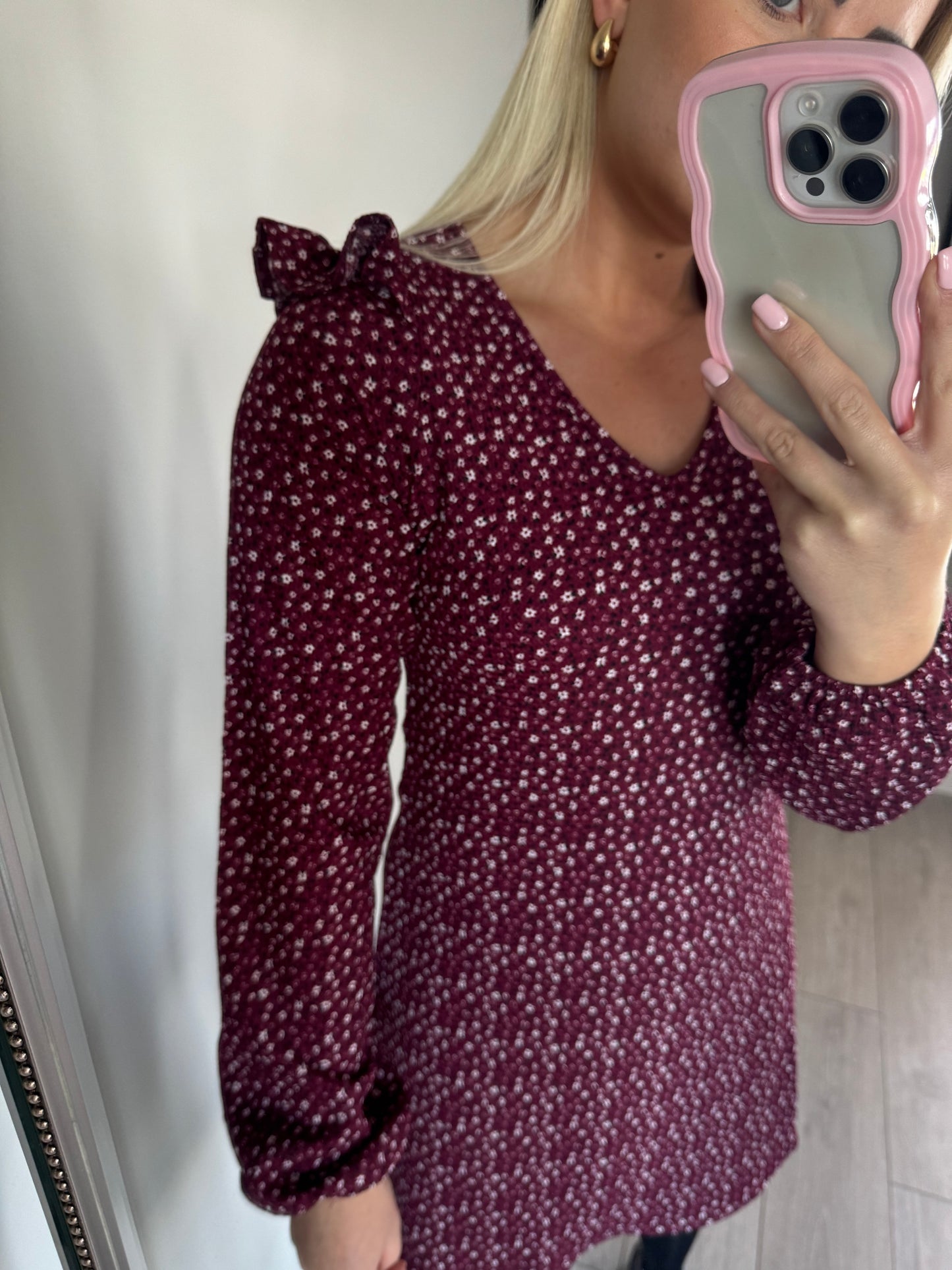 Rant & Rave Delma Burgundy Dress