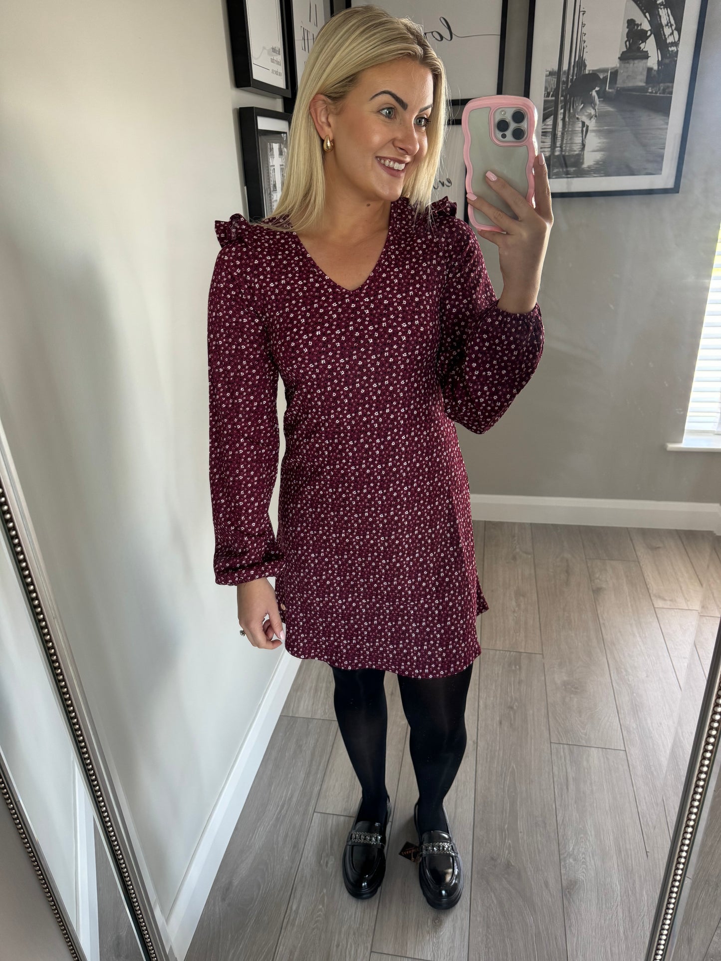 Rant & Rave Delma Burgundy Dress