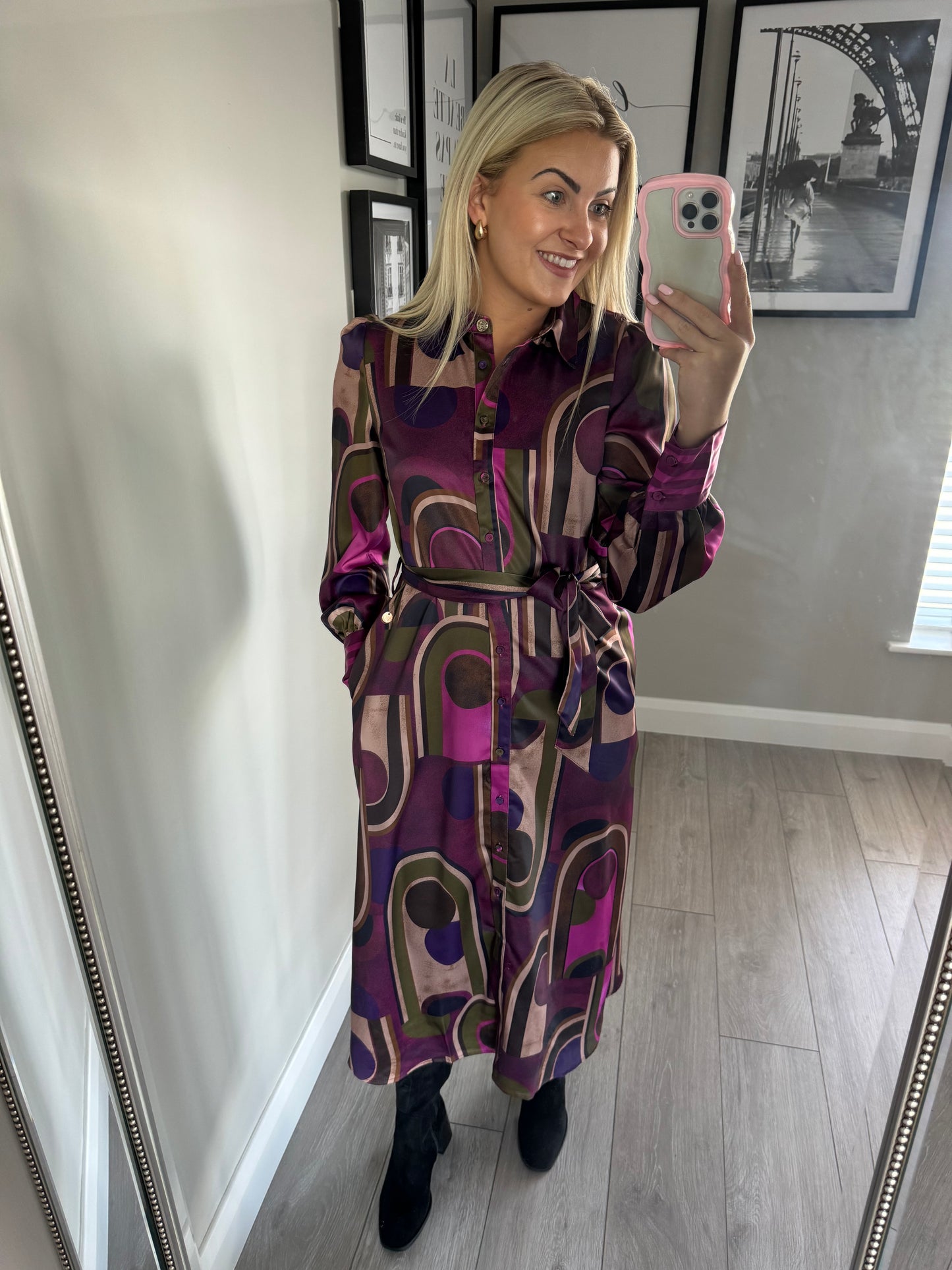 Rant & Rave Cyra Purple Shirt Dress