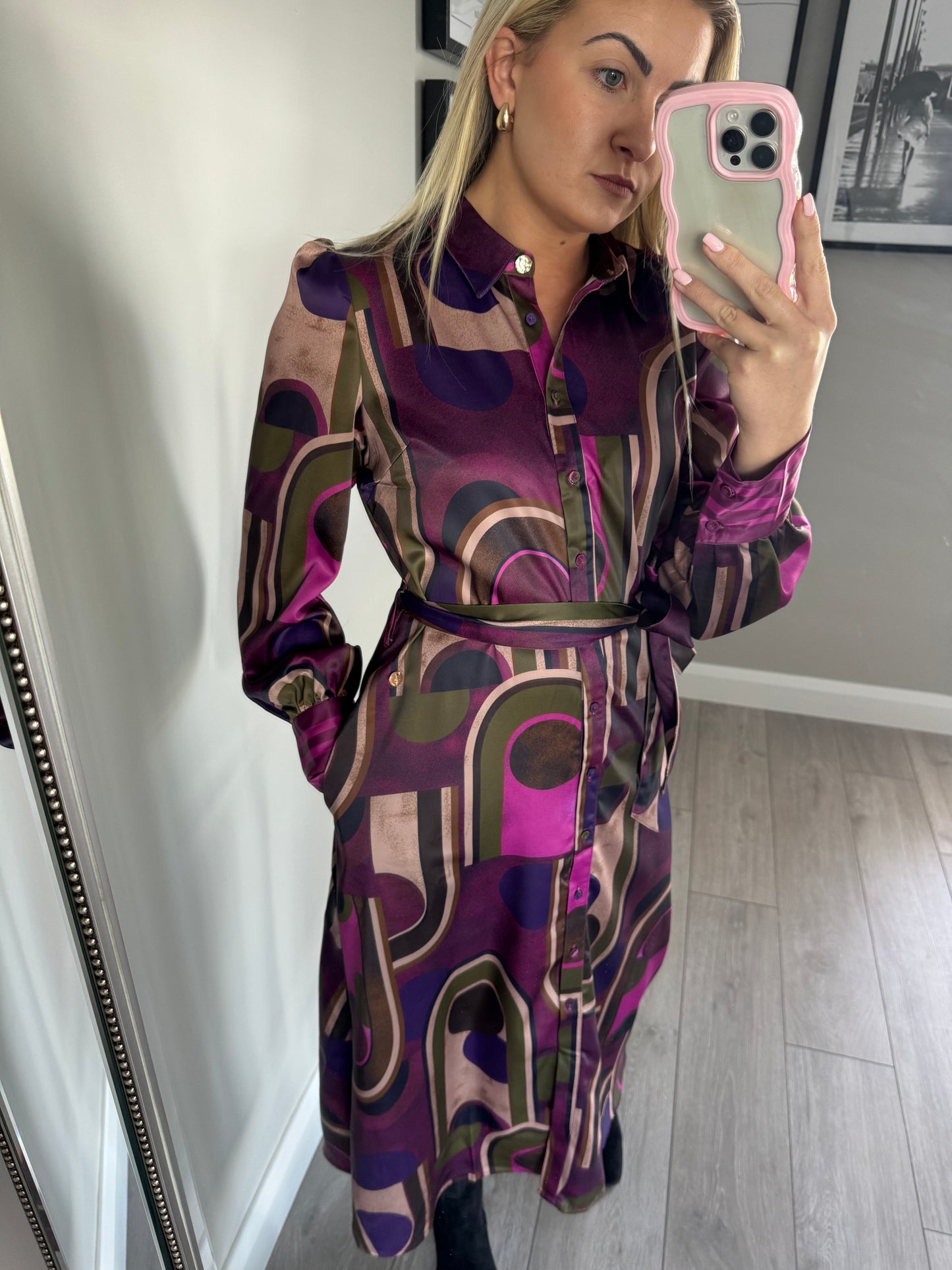 Rant & Rave Cyra Purple Shirt Dress