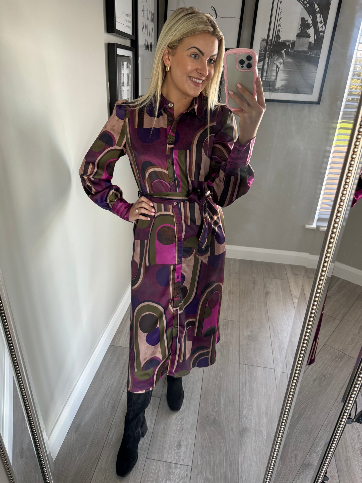 Rant & Rave Cyra Purple Shirt Dress