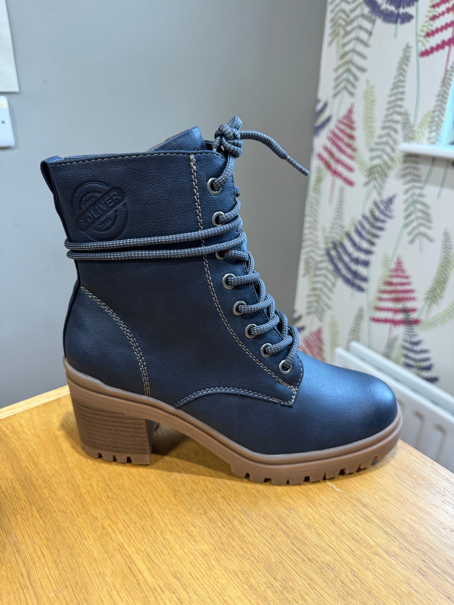 S. Oliver Navy Heeled Boot