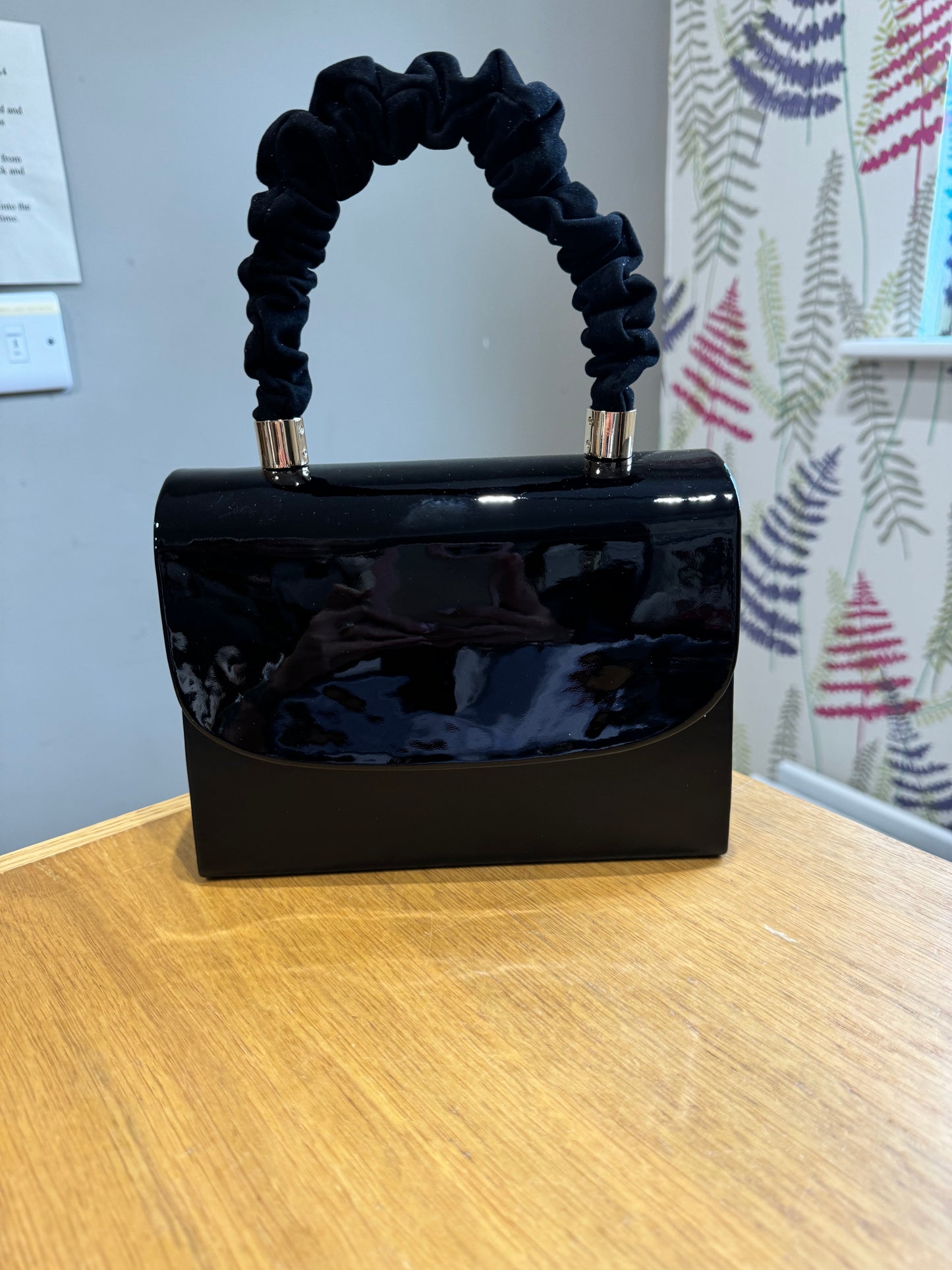 Emis Black Patent/Leather Bag