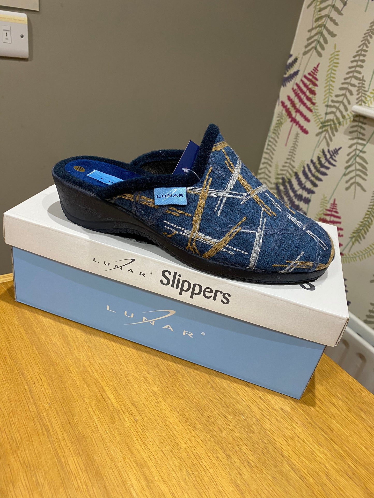 Lunar Erin Navy Slipper