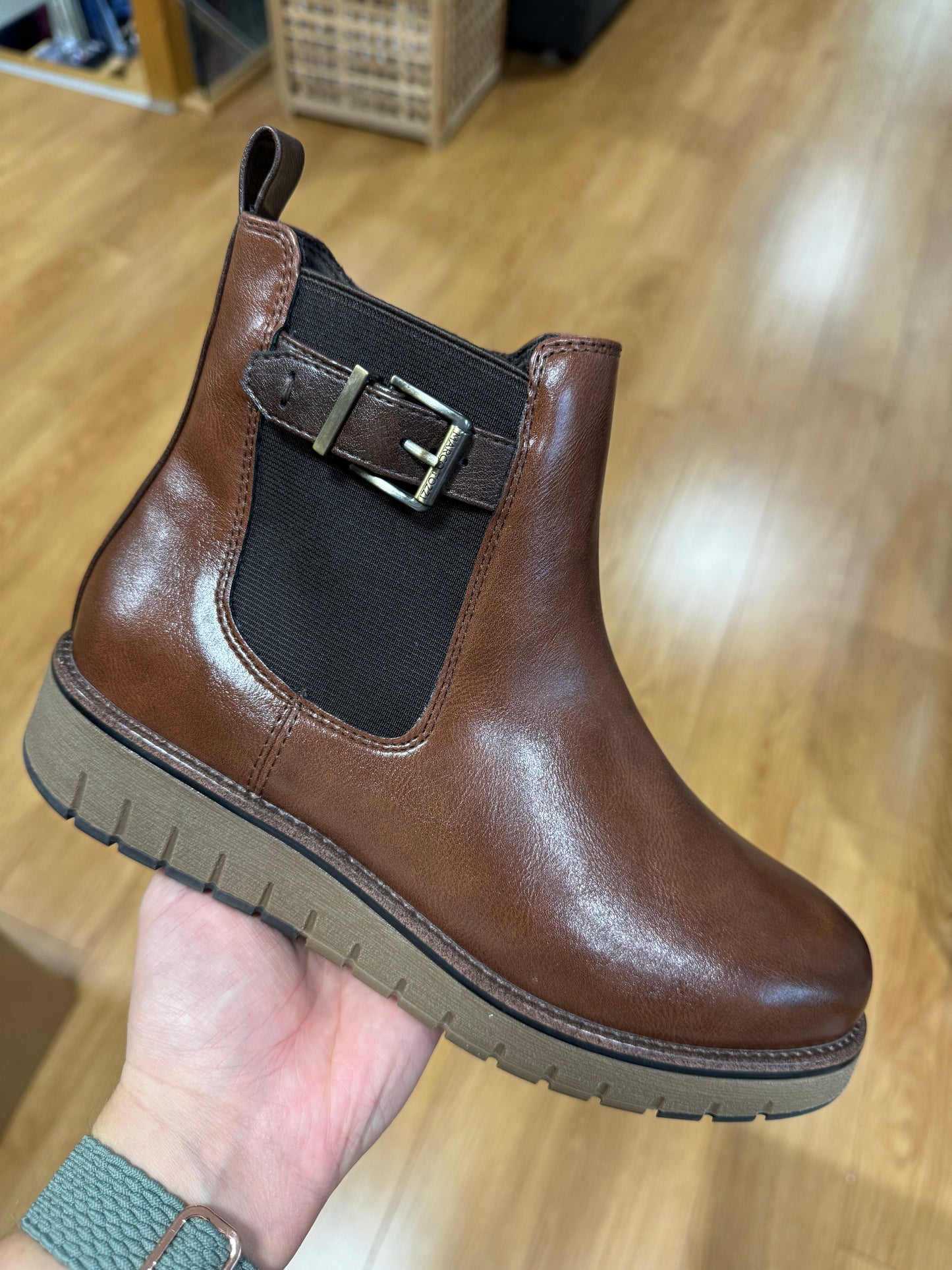 Marco Tozzi Chestnut Wedge Boot