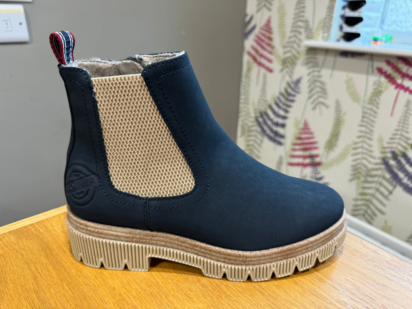 S. Oliver Navy/Beige Boot