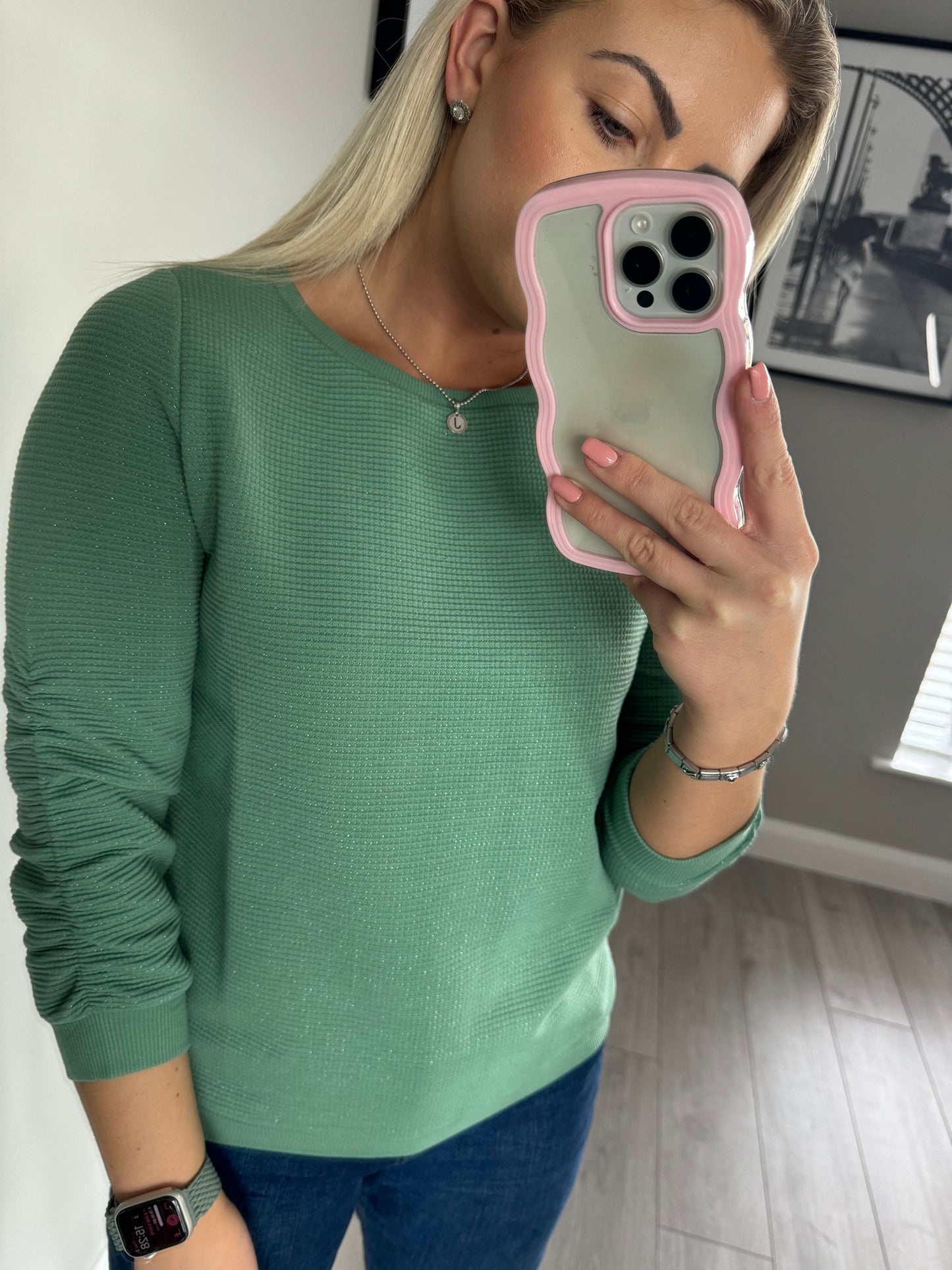 Yest Green Shimmer Sweatshirt