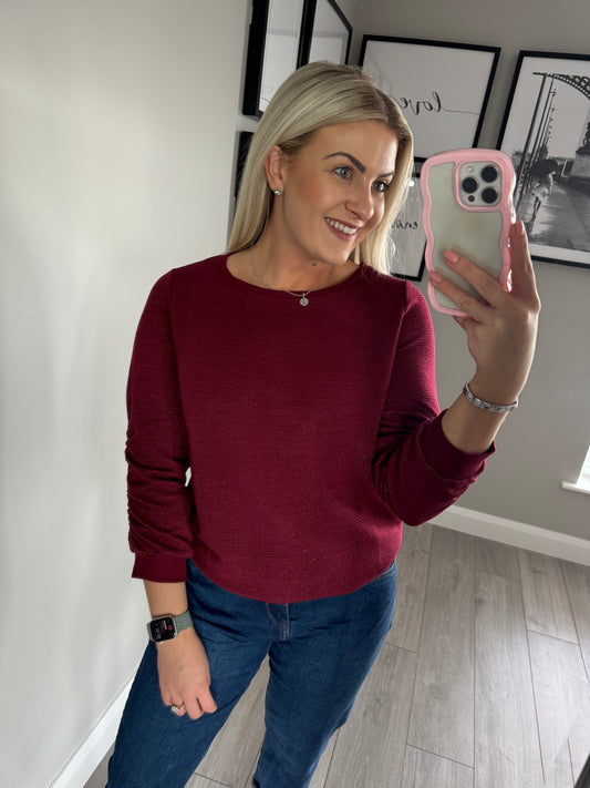 Yest Burgundy Shimmer Sweatshirt