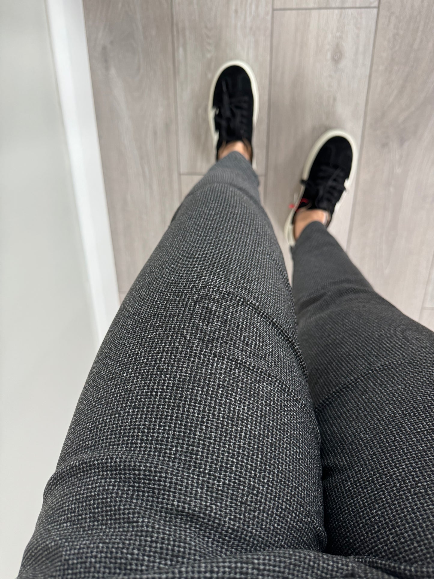 Freequent Grey/Black Marl Trousers