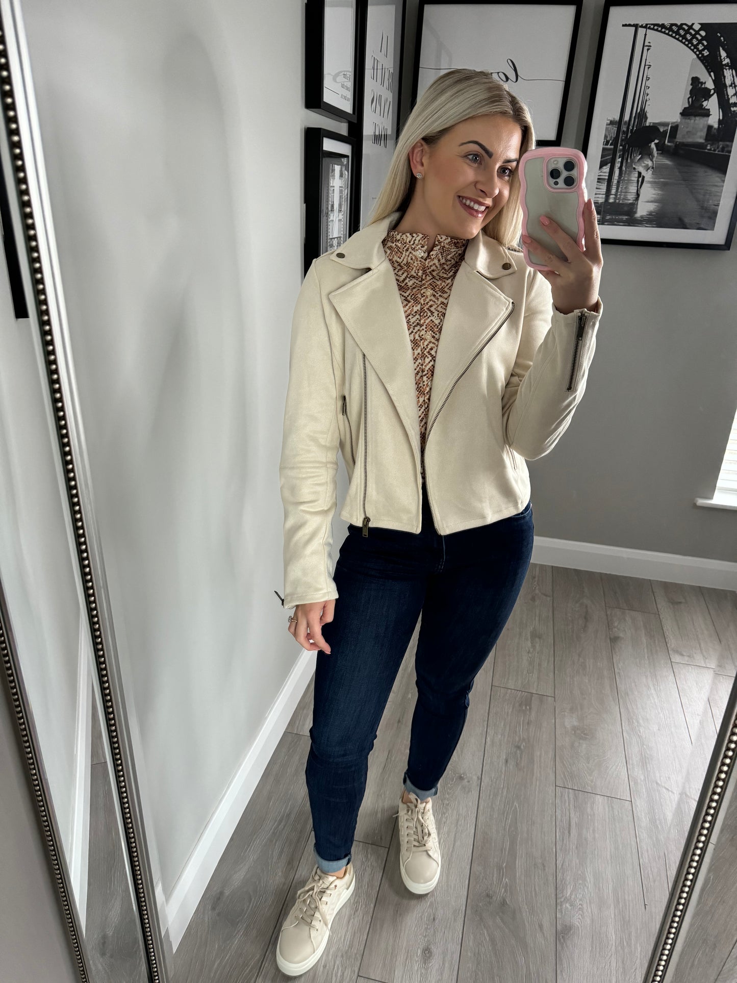 Yest Beige Suede Jacket