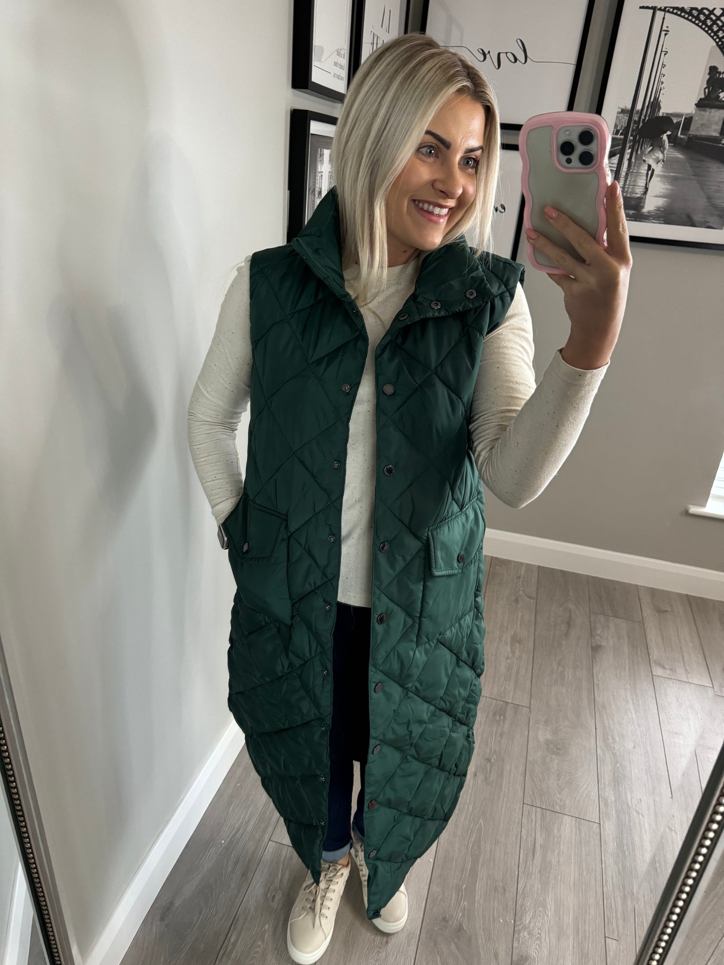 Freequent Forest Green Gilet