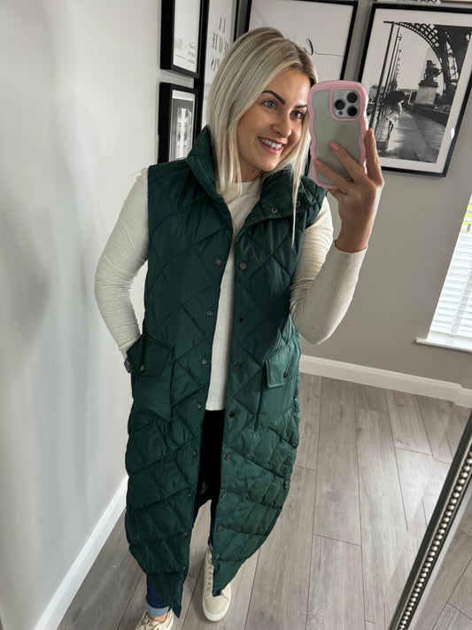 Freequent Forest Green Gilet