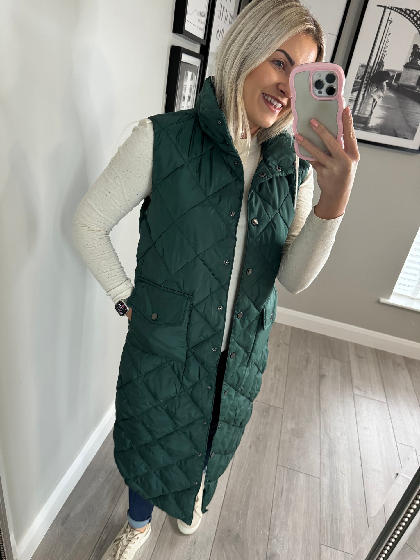 Freequent Forest Green Gilet